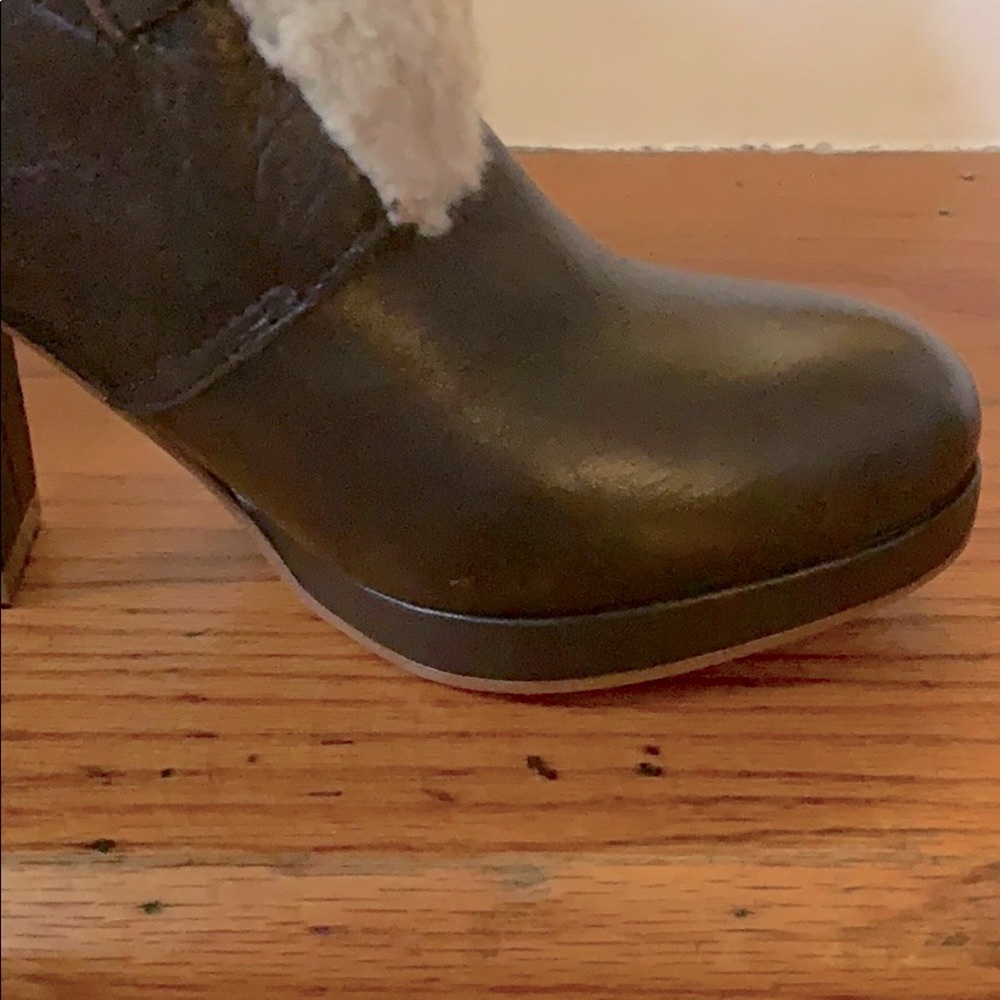 NEW See by Chloe brown bootie shearling trim - Picture 13 of 16